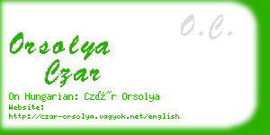 orsolya czar business card